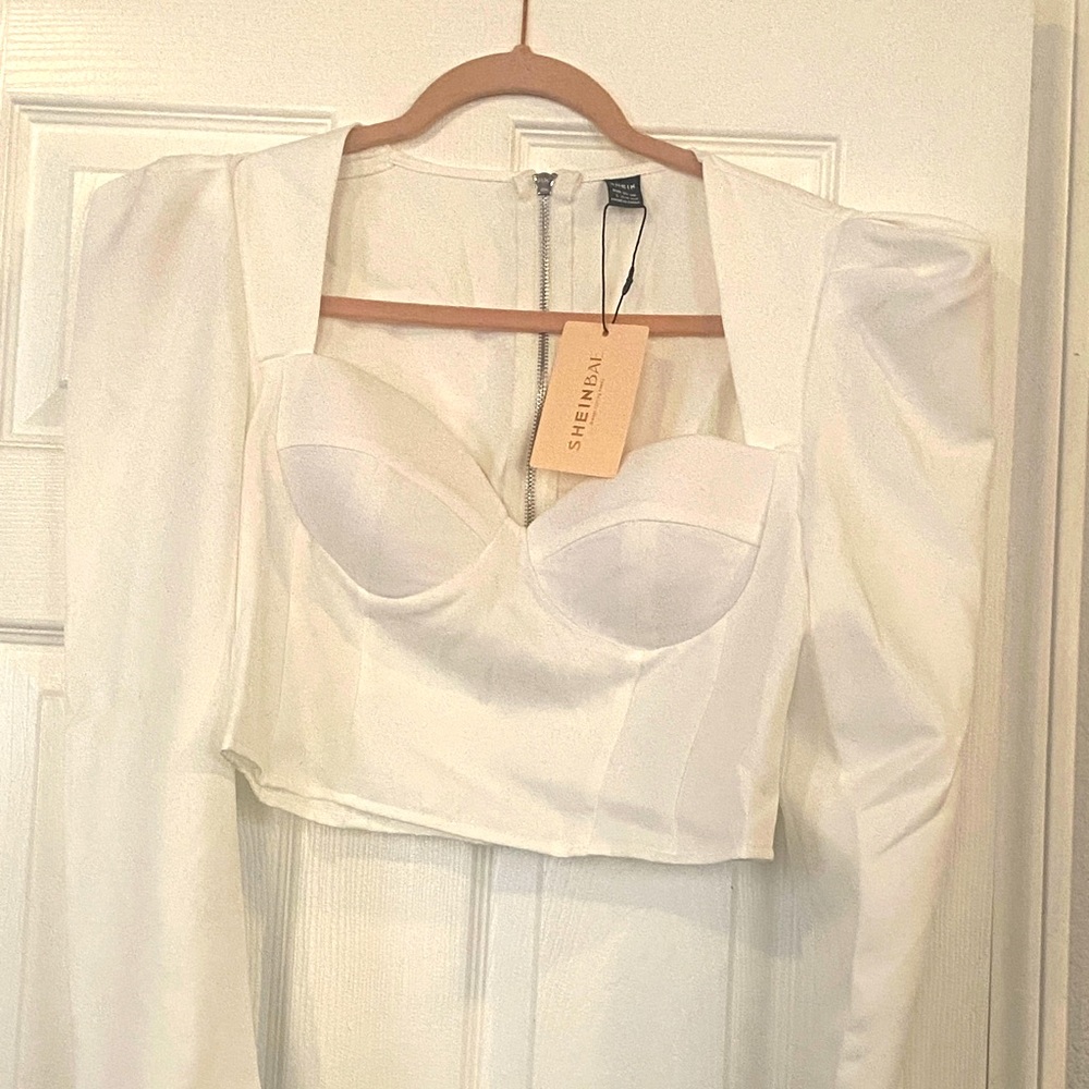 Shein crop blouse large